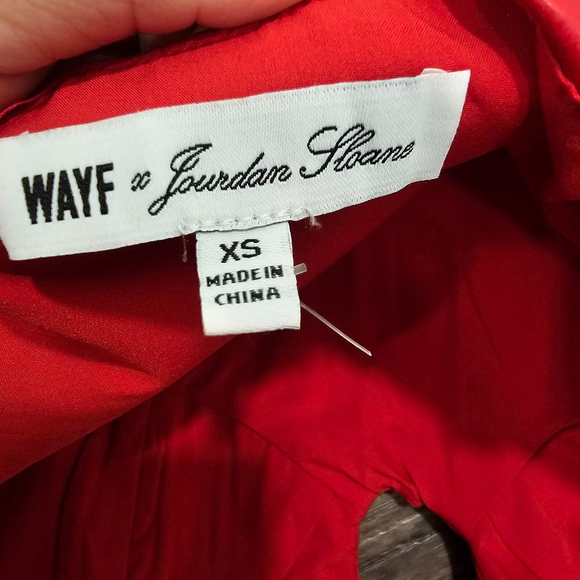 WAYF Giselle Faux Leather Crop Camisole in Red Sz XS - Picture 3 of 11